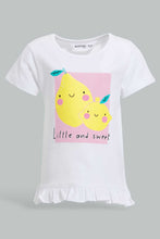 Load image into Gallery viewer, Redtag-Multi-Colour-2Pc-Pack-T-Shirt-Graphic-T-Shirts-Infant-Girls-3 to 24 Months
