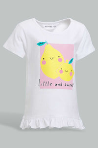 Redtag-Multi-Colour-2Pc-Pack-T-Shirt-Graphic-T-Shirts-Infant-Girls-3 to 24 Months