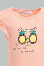 Load image into Gallery viewer, Redtag-Multi-Colour-2Pc-Pack-T-Shirt-Graphic-T-Shirts-Infant-Girls-3 to 24 Months
