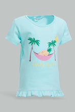 Load image into Gallery viewer, Redtag-Multi-Colour-2Pc-Pack-T-Shirt-Graphic-T-Shirts-Infant-Girls-3 to 24 Months
