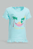 Redtag-Multi-Colour-2Pc-Pack-T-Shirt-Graphic-T-Shirts-Infant-Girls-3 to 24 Months