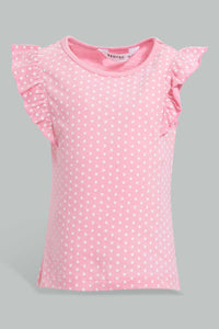 Redtag-Multi-Colour-2Pc-Pack-T-Shirt-Graphic-T-Shirts-Infant-Girls-3 to 24 Months