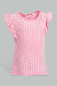 Redtag-Multi-Colour-2Pc-Pack-T-Shirt-Graphic-T-Shirts-Infant-Girls-3 to 24 Months