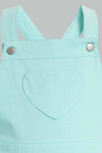 تنزيل الصورة على معرض الصور، Redtag-Mint-Aop-Dungaree-Short-Set-Sets-Infant-Girls-3 to 24 Months
