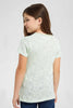 Redtag-Mint-Jacquard-T-Shirt-Graphic-T-Shirts-Girls-2 to 8 Years