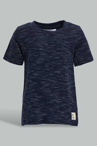 Redtag-Ivory-And-Navy-Casual-Set-(2Pack)-Sets-Infant-Boys-3 to 24 Months