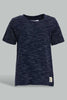 Redtag-Ivory-And-Navy-Casual-Set-(2Pack)-Sets-Infant-Boys-3 to 24 Months