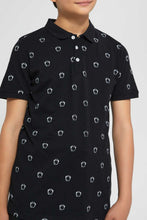 تنزيل الصورة على معرض الصور، Redtag-Black-Aop-Polo-Tee-Polo-Shirts-Senior-Boys-9 to 14 Years
