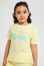 تنزيل الصورة على معرض الصور، Redtag-Yellow-Chest-Print-Set-Sets-Girls-2 to 8 Years
