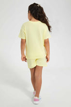 تنزيل الصورة على معرض الصور، Redtag-Yellow-Chest-Print-Set-Sets-Girls-2 to 8 Years
