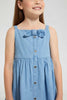 Redtag-Blue-Denim-Dress-Dresses-Girls-2 to 8 Years