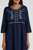 Redtag-Assorted-Plain-Nightgown-With-Embroidery-Nightgowns-Women's-
