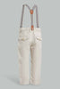 Redtag-Beige-Texture-Suspender-Casual-Trousers-Chino-Trousers-Infant-Boys-3 to 24 Months