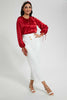 Redtag-Red-Long-Sleeve-String-Pattern-Blouse-Blouses-Women's-