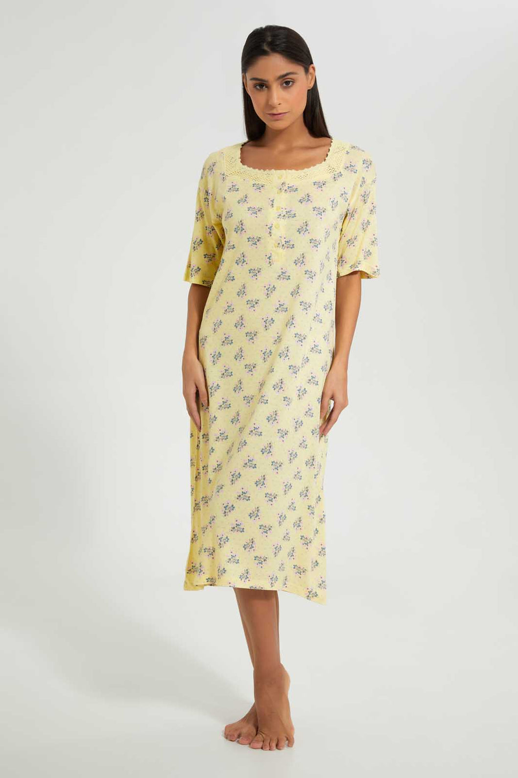 Redtag-Assorted-Floral-Printed-Nightgown-Nightgowns-Women's-