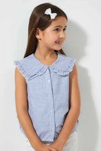 تنزيل الصورة على معرض الصور، Redtag-Blue-Stripped-Shirt-Blouse-Casual-Shirts-Girls-2 to 8 Years
