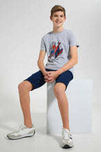 تنزيل الصورة على معرض الصور، Redtag-Grey-Mel-Spiderman-T-Shirt-Graphic-T-Shirts-Senior-Boys-9 to 14 Years
