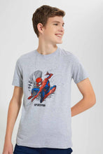 تنزيل الصورة على معرض الصور، Redtag-Grey-Mel-Spiderman-T-Shirt-Graphic-T-Shirts-Senior-Boys-9 to 14 Years
