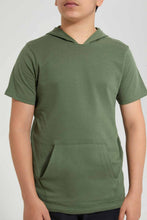 تنزيل الصورة على معرض الصور، Redtag-Green-Bsr-Plain-Hoody-Tee-Hoody-T-Shirts-Senior-Boys-9 to 14 Years
