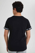 تنزيل الصورة على معرض الصور، Redtag-Black-Bsr-Tape-On-Sleeve-Tee-Graphic-T-Shirts-Senior-Boys-9 to 14 Years
