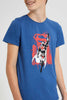 Redtag-Blue-Mel-Superman-T-Shirt-Graphic-T-Shirts-Senior-Boys-9 to 14 Years