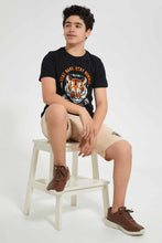 تنزيل الصورة على معرض الصور، Redtag-Black-Bsr-Tiger-Print-Tee-Graphic-T-Shirts-Senior-Boys-9 to 14 Years
