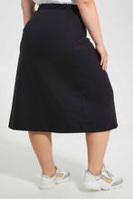 Load image into Gallery viewer, Redtag-Black-Waist-Detail-Skirt-Skirts-Women&#39;s-
