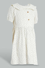 Load image into Gallery viewer, Redtag-Cream-Printed-Polka-Dot-Dress-Dresses-Girls-2 to 8 Years
