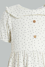 Load image into Gallery viewer, Redtag-Cream-Printed-Polka-Dot-Dress-Dresses-Girls-2 to 8 Years

