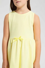 تنزيل الصورة على معرض الصور، Redtag-Yellow-Textured-Knitted-Dress-Dresses-Girls-2 to 8 Years
