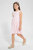 Redtag-Pink-Textured-Knitted-Dress-Dresses-Girls-2 to 8 Years