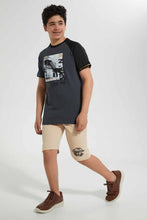 تنزيل الصورة على معرض الصور، Redtag-Charcoal-Digital-Print-Tee-Graphic-T-Shirts-Senior-Boys-9 to 14 Years
