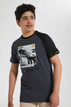 تنزيل الصورة على معرض الصور، Redtag-Charcoal-Digital-Print-Tee-Graphic-T-Shirts-Senior-Boys-9 to 14 Years

