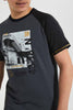 Redtag-Charcoal-Digital-Print-Tee-Graphic-T-Shirts-Senior-Boys-9 to 14 Years
