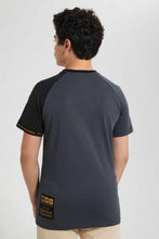 تنزيل الصورة على معرض الصور، Redtag-Charcoal-Digital-Print-Tee-Graphic-T-Shirts-Senior-Boys-9 to 14 Years

