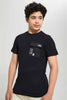 Redtag-Black-Patch-Pocket-&-Print-At-The-Back-Tee-Graphic-T-Shirts-Senior-Boys-9 to 14 Years