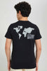 Redtag-Black-Patch-Pocket-&-Print-At-The-Back-Tee-Graphic-T-Shirts-Senior-Boys-9 to 14 Years