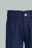 Redtag-Blue-Dark-Wash-Denim-Jogger-Jeans-Harem-Fit-Infant-Girls-3 to 24 Months