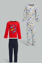 Load image into Gallery viewer, Redtag-Red-And-Grey-Game-Pj-Set-Long(4-Pack)-Pyjama-Sets-Infant-Boys-3 to 24 Months
