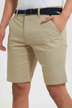 تنزيل الصورة على معرض الصور، Redtag-Beige-Printed-Chino-Short-With-Belt-Swimwear--
