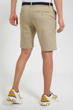 تنزيل الصورة على معرض الصور، Redtag-Beige-Printed-Chino-Short-With-Belt-Swimwear--
