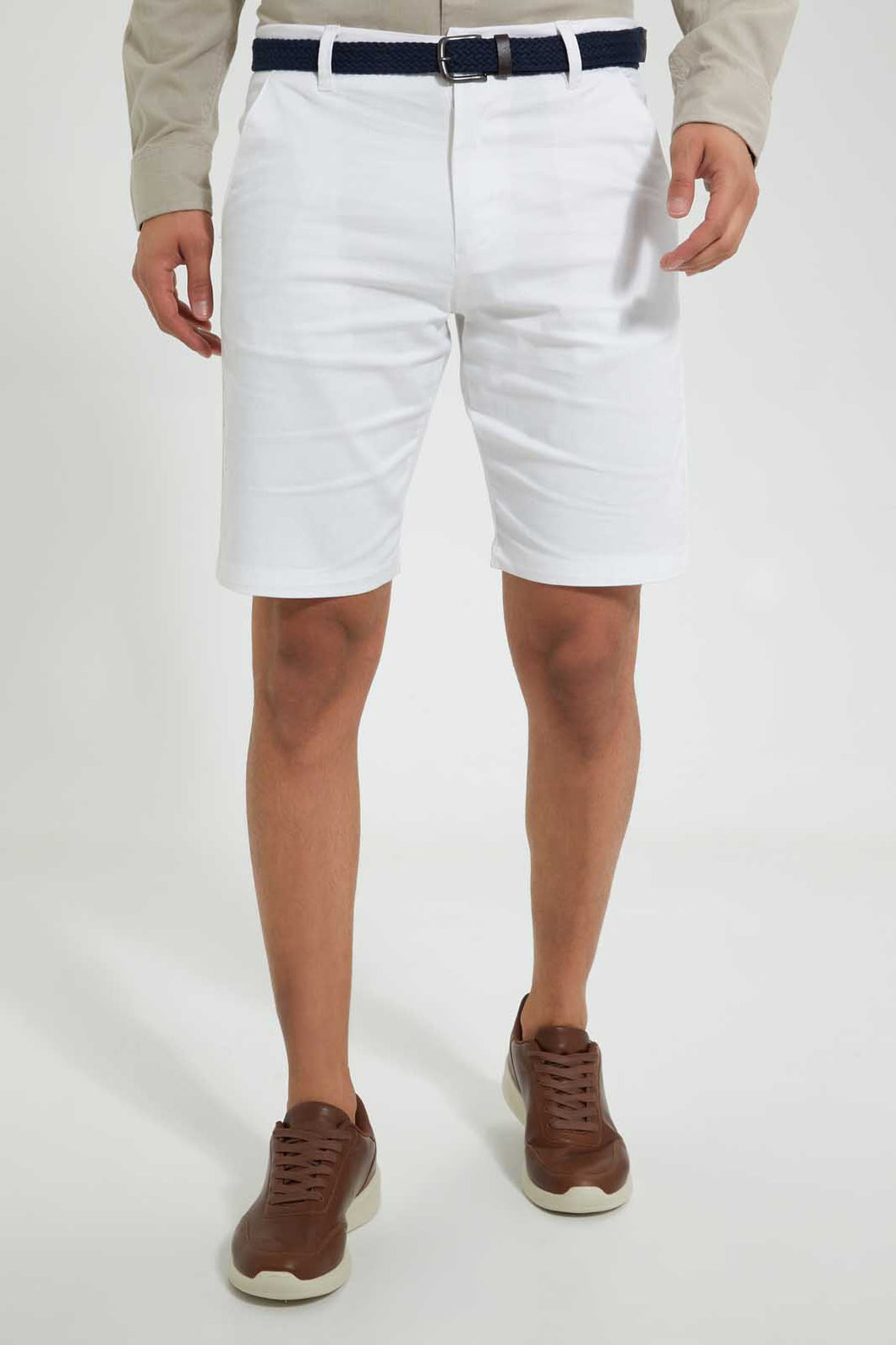 Redtag-White-Printed-Chino-Short-With-Belt-Swimwear--