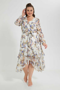 Redtag-Assorted-Floral-Front-Wrap-Long-Dress-Dresses-Women's-
