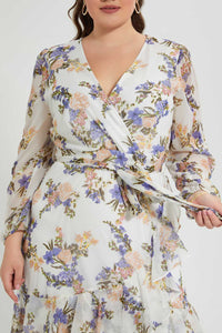 Redtag-Assorted-Floral-Front-Wrap-Long-Dress-Dresses-Women's-