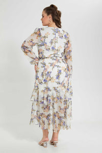 Redtag-Assorted-Floral-Front-Wrap-Long-Dress-Dresses-Women's-