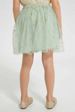 Load image into Gallery viewer, Redtag-Mint-Foil-Prinnted-Skirt-Skirts-Girls-2 to 8 Years
