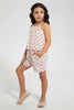 Redtag-Peach-Strappy-Printed-Playsuit-Playsuits-Girls-2 to 8 Years