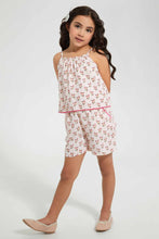 Load image into Gallery viewer, Redtag-Peach-Strappy-Printed-Playsuit-Playsuits-Girls-2 to 8 Years
