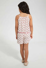 Load image into Gallery viewer, Redtag-Peach-Strappy-Printed-Playsuit-Playsuits-Girls-2 to 8 Years
