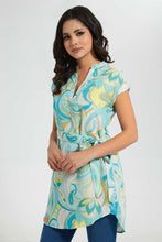 Load image into Gallery viewer, Redtag-Printed-Belted-Tunic-Dress-Blouses-Women&#39;s-
